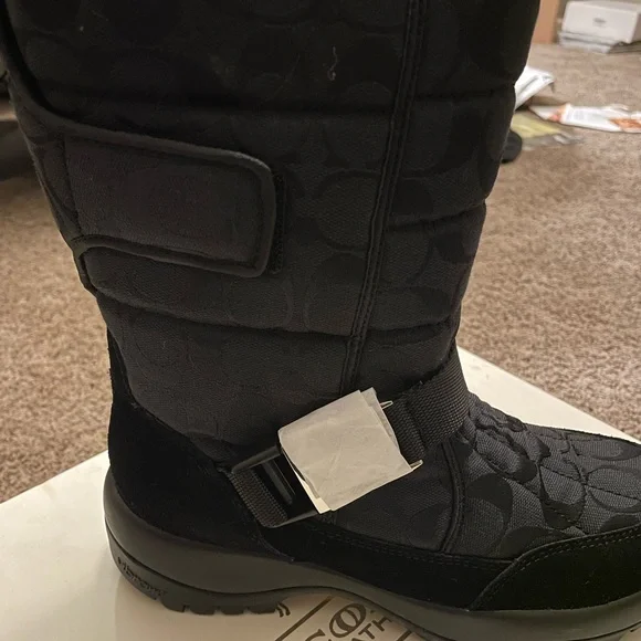 Coach Black Patterned Boots - Picture 3 of 5